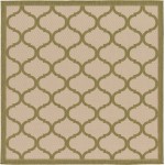 Rug Unique Loom Outdoor Trellis Olive Square 6' 0 x 6' 0