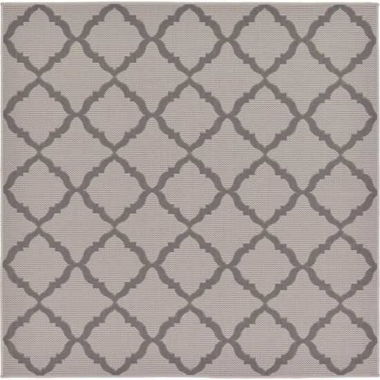 Rug Unique Loom Outdoor Trellis Gray Square 6' 0 x 6' 0