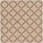 Rug Unique Loom Outdoor Trellis Beige Square 6' 0 x 6' 0