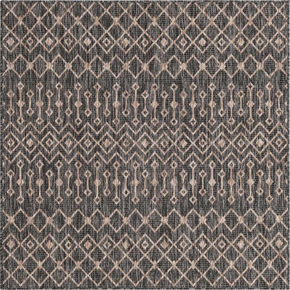 Rug Unique Loom Outdoor Trellis Charcoal Gray Square 5' 3 x 5' 3 Rug Unique Loom Outdoor Trellis Charcoal Gray Square 5' 3 x 5' 3