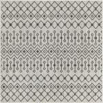 Rug Unique Loom Outdoor Trellis Light Gray Square 5' 3 x 5' 3