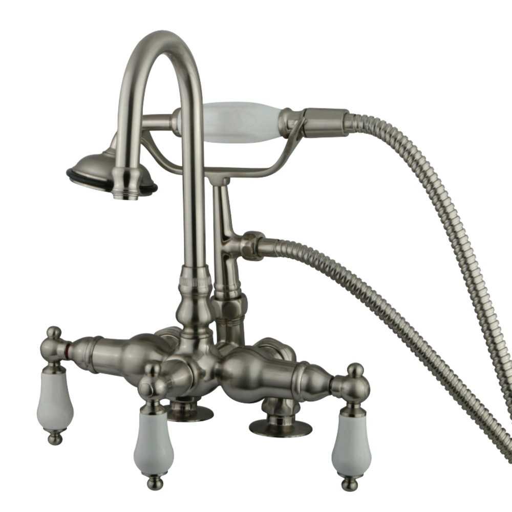 Kingston Brass Vintage 3-3/8-Inch Deck Mount Tub Faucet, Brushed Nickel Kingston Brass Vintage 3-3/8-Inch Deck Mount Tub Faucet, Brushed Nickel