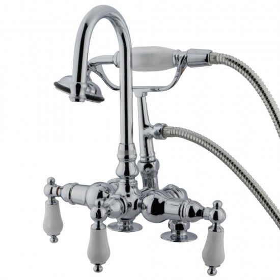 Kingston Brass Vintage 3-3/8-Inch Deck Mount Tub Faucet, Polished Chrome