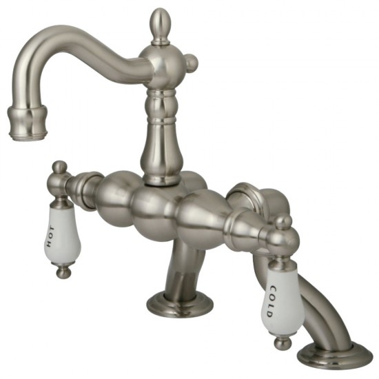 Kingston Brass Vintage Clawfoot Tub Faucet, Brushed Nickel