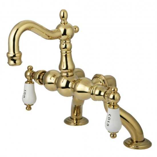 Kingston Brass Vintage Clawfoot Tub Faucet, Polished Brass