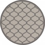 Rug Unique Loom Outdoor Trellis Gray Round 6' 0 x 6' 0