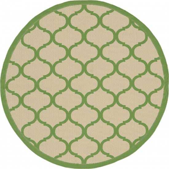 Rug Unique Loom Outdoor Trellis Green Round 6' 0 x 6' 0