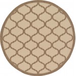 Rug Unique Loom Outdoor Trellis Brown Round 6' 0 x 6' 0