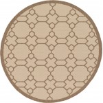 Rug Unique Loom Outdoor Trellis Beige Round 6' 0 x 6' 0