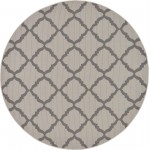 Rug Unique Loom Outdoor Trellis Gray Round 6' 0 x 6' 0