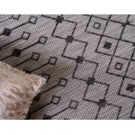 Rug Unique Loom Outdoor Trellis Light Gray Round 5' 3 x 5' 3