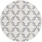 Rug Unique Loom Outdoor Trellis Ivory Round 4' 0 x 4' 0
