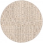 Rug Unique Loom Outdoor Trellis Tan Round 4' 0 x 4' 0