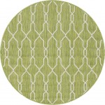 Rug Unique Loom Outdoor Trellis Green Round 4' 0 x 4' 0