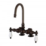 Kingston Brass Auqa Vintage 3-3/8-Inch Deck Mount Tub Faucet, Oil Rubbed Bronze