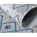 Rug Unique Loom Outdoor Trellis Gray Round 4' 0 x 4' 0
