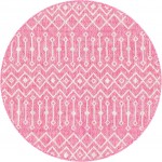 Rug Unique Loom Outdoor Trellis Pink Round 4' 0 x 4' 0
