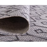 Rug Unique Loom Outdoor Trellis Light Gray Round 3' 3 x 3' 3