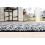 Rug Unique Loom Outdoor Trellis Charcoal Gray Round 3' 3 x 3' 3