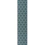 Rug Unique Loom Outdoor Trellis Teal Runner 2' 7 x 12' 0