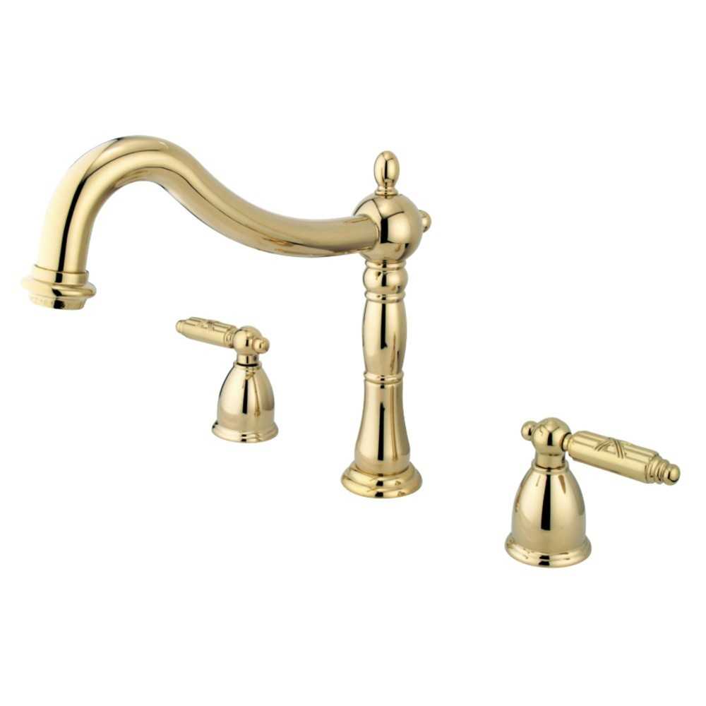 Kingston Brass Heritage Roman Tub Faucet, Polished Brass Kingston Brass Heritage Roman Tub Faucet, Polished Brass