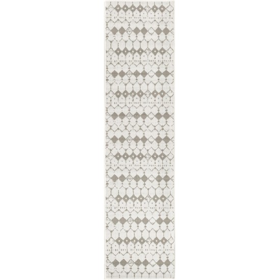 Rug Unique Loom Outdoor Trellis Ivory/Gray Runner 2' 0 x 8' 0