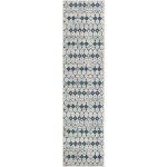 Rug Unique Loom Outdoor Trellis Ivory/Blue Runner 2' 0 x 8' 0