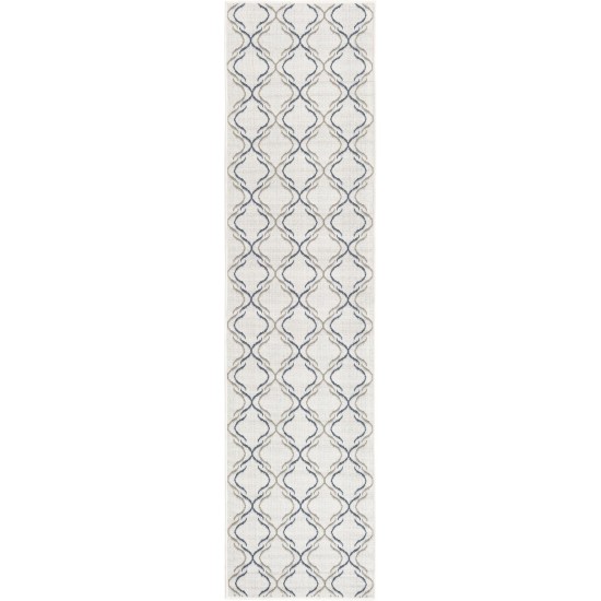 Rug Unique Loom Outdoor Trellis Ivory Runner 2' 0 x 8' 0