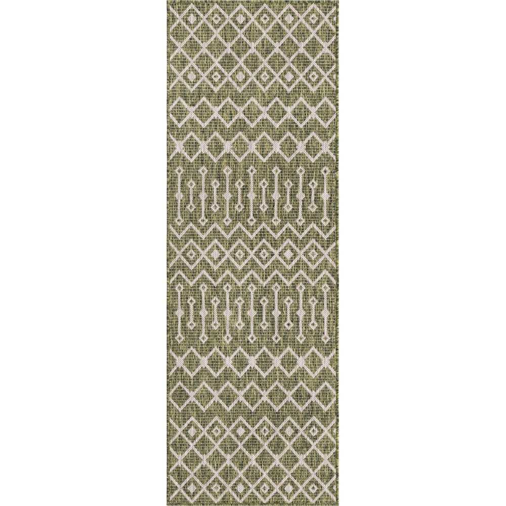 Rug Unique Loom Outdoor Trellis Green Runner 2' 0 x 8' 0 Rug Unique Loom Outdoor Trellis Green Runner 2' 0 x 8' 0