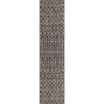 Rug Unique Loom Outdoor Trellis Charcoal Gray Runner 2' 0 x 8' 0