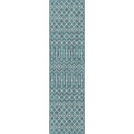 Rug Unique Loom Outdoor Trellis Teal Runner 2' 0 x 8' 0