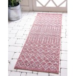 Rug Unique Loom Outdoor Trellis Rust Red Runner 2' 0 x 8' 0