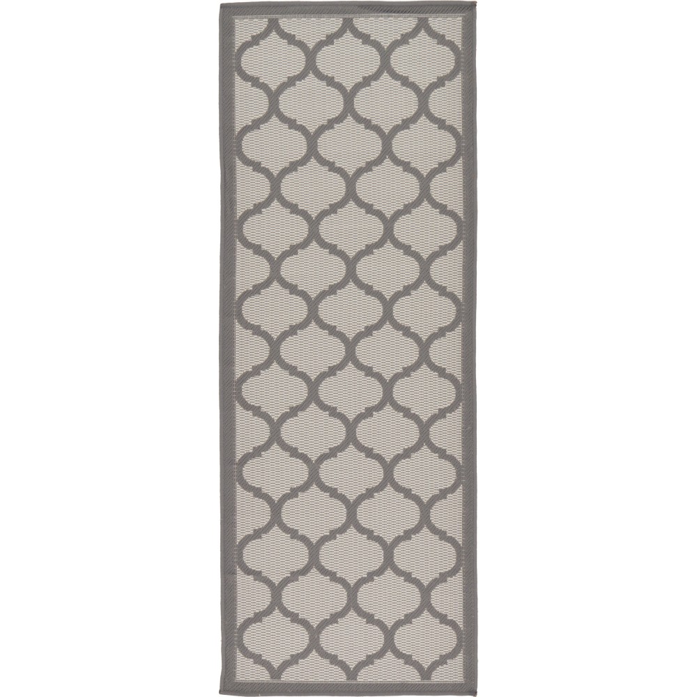 Rug Unique Loom Outdoor Trellis Gray Runner 2' 2 x 6' 0 Rug Unique Loom Outdoor Trellis Gray Runner 2' 2 x 6' 0