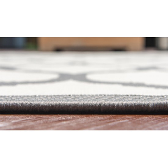 Rug Unique Loom Outdoor Trellis Gray Runner 2' 2 x 6' 0