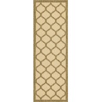 Rug Unique Loom Outdoor Trellis Brown Runner 2' 2 x 6' 0