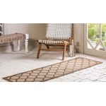 Rug Unique Loom Outdoor Trellis Brown Runner 2' 2 x 6' 0
