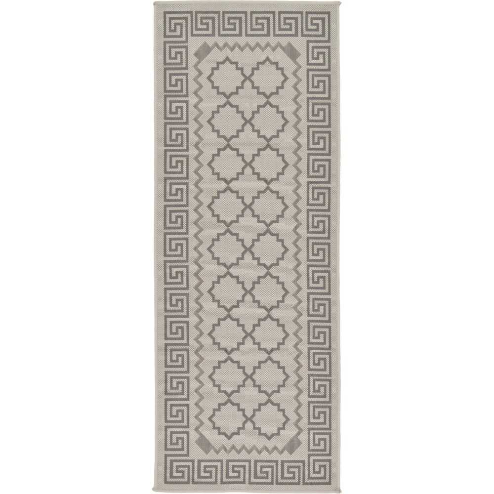 Rug Unique Loom Outdoor Trellis Gray Runner 2' 2 x 6' 0 Rug Unique Loom Outdoor Trellis Gray Runner 2' 2 x 6' 0