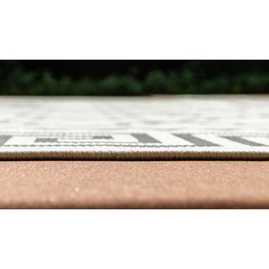 Rug Unique Loom Outdoor Trellis Gray Runner 2' 2 x 6' 0