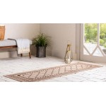 Rug Unique Loom Outdoor Trellis Beige Runner 2' 2 x 6' 0