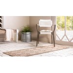 Rug Unique Loom Outdoor Trellis Beige Runner 2' 2 x 6' 0