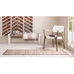 Rug Unique Loom Outdoor Trellis Beige Runner 2' 2 x 6' 0