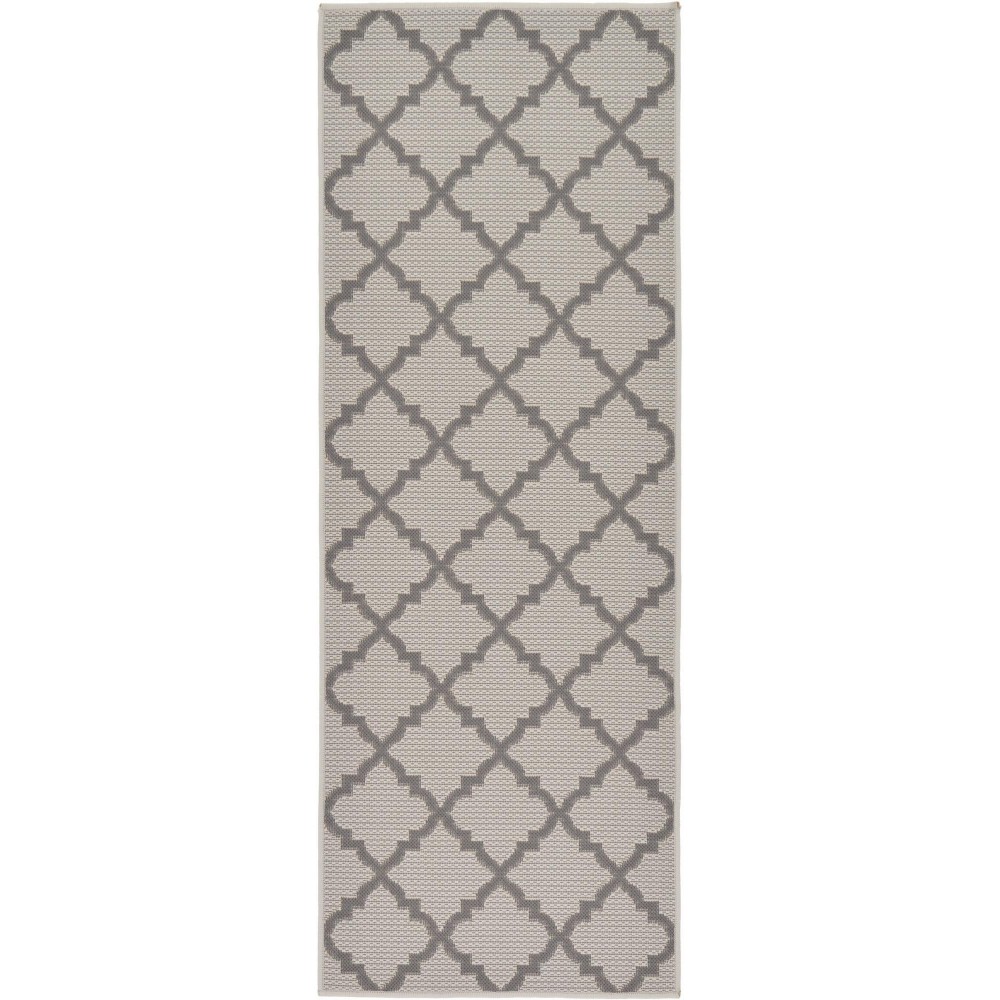 Rug Unique Loom Outdoor Trellis Gray Runner 2' 2 x 6' 0 Rug Unique Loom Outdoor Trellis Gray Runner 2' 2 x 6' 0
