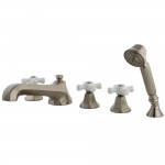 Kingston Brass Roman Tub Faucet with Hand Shower, Brushed Nickel