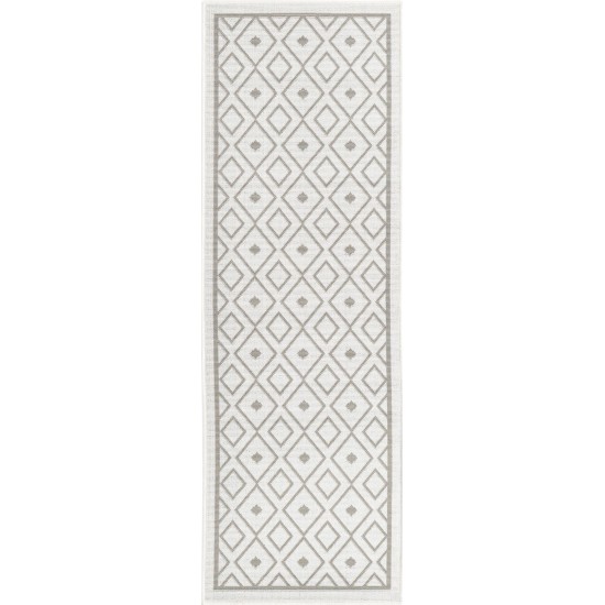 Rug Unique Loom Outdoor Trellis Ivory Runner 2' 0 x 6' 0