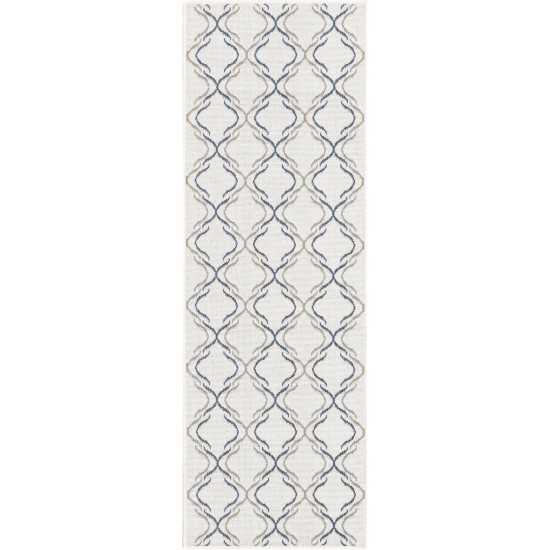 Rug Unique Loom Outdoor Trellis Ivory Runner 2' 0 x 6' 0