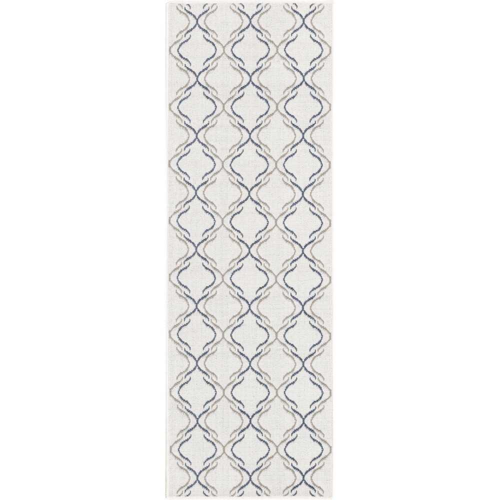 Rug Unique Loom Outdoor Trellis Ivory Runner 2' 0 x 6' 0