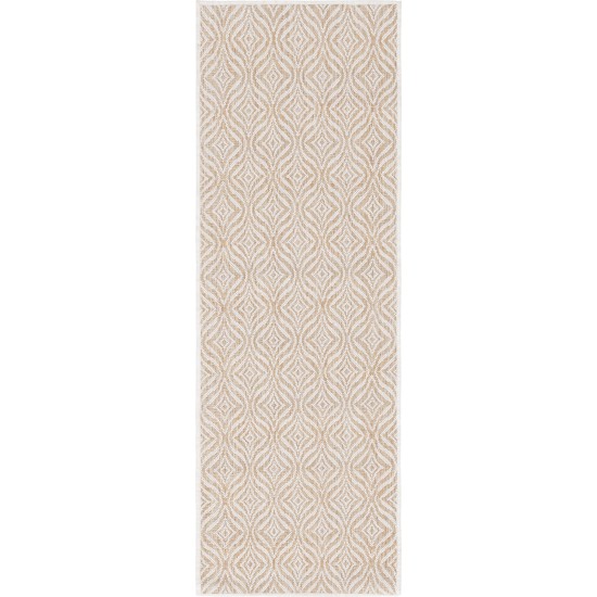 Rug Unique Loom Outdoor Trellis Tan Runner 2' 0 x 6' 0