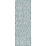 Rug Unique Loom Outdoor Trellis Blue Runner 2' 0 x 6' 0