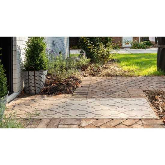 Rug Unique Loom Outdoor Trellis Tan Runner 2' 0 x 6' 0