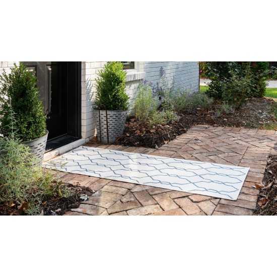 Rug Unique Loom Outdoor Trellis Ivory Runner 2' 0 x 6' 0